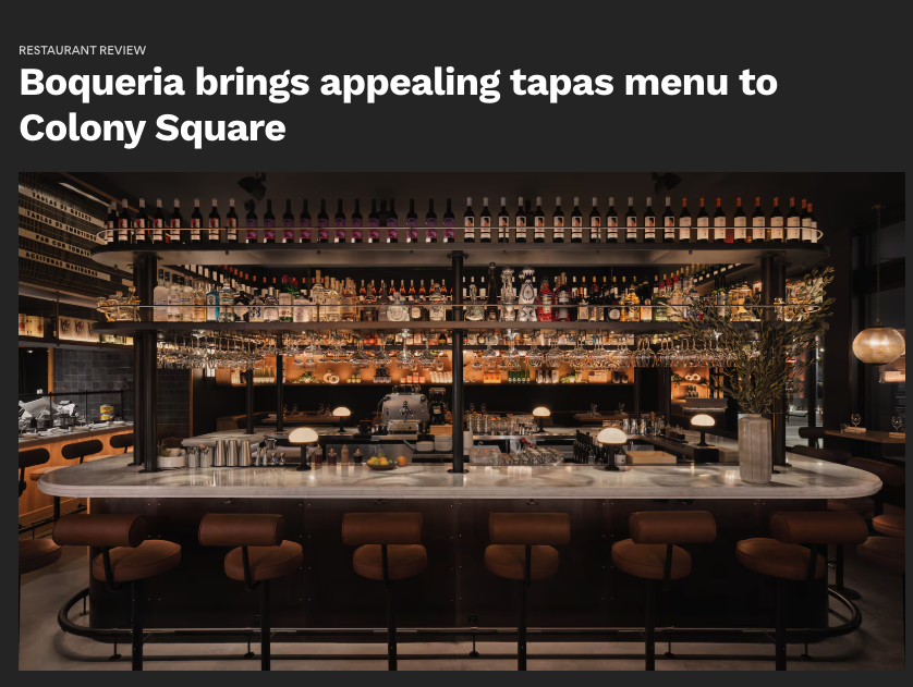 Boqueria brings appealing tapas menu to Colony Square